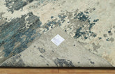 8x10 Hand Knotted 100% Wool Oushak  Traditional Oriental Area Rug Silver, Turquoise Color